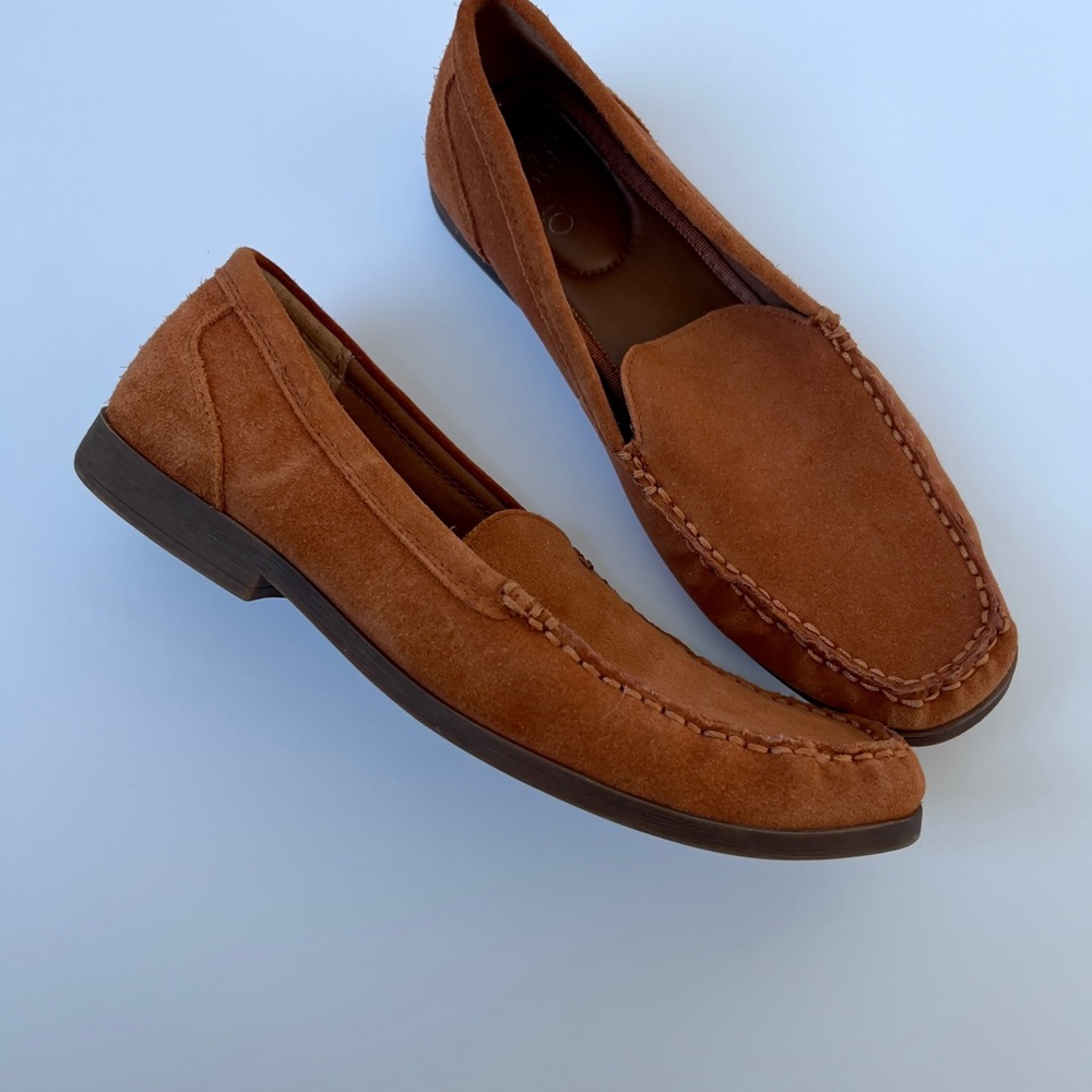 Franco Sarto burnt Orange Suede Loafers - Picture 4 of 6